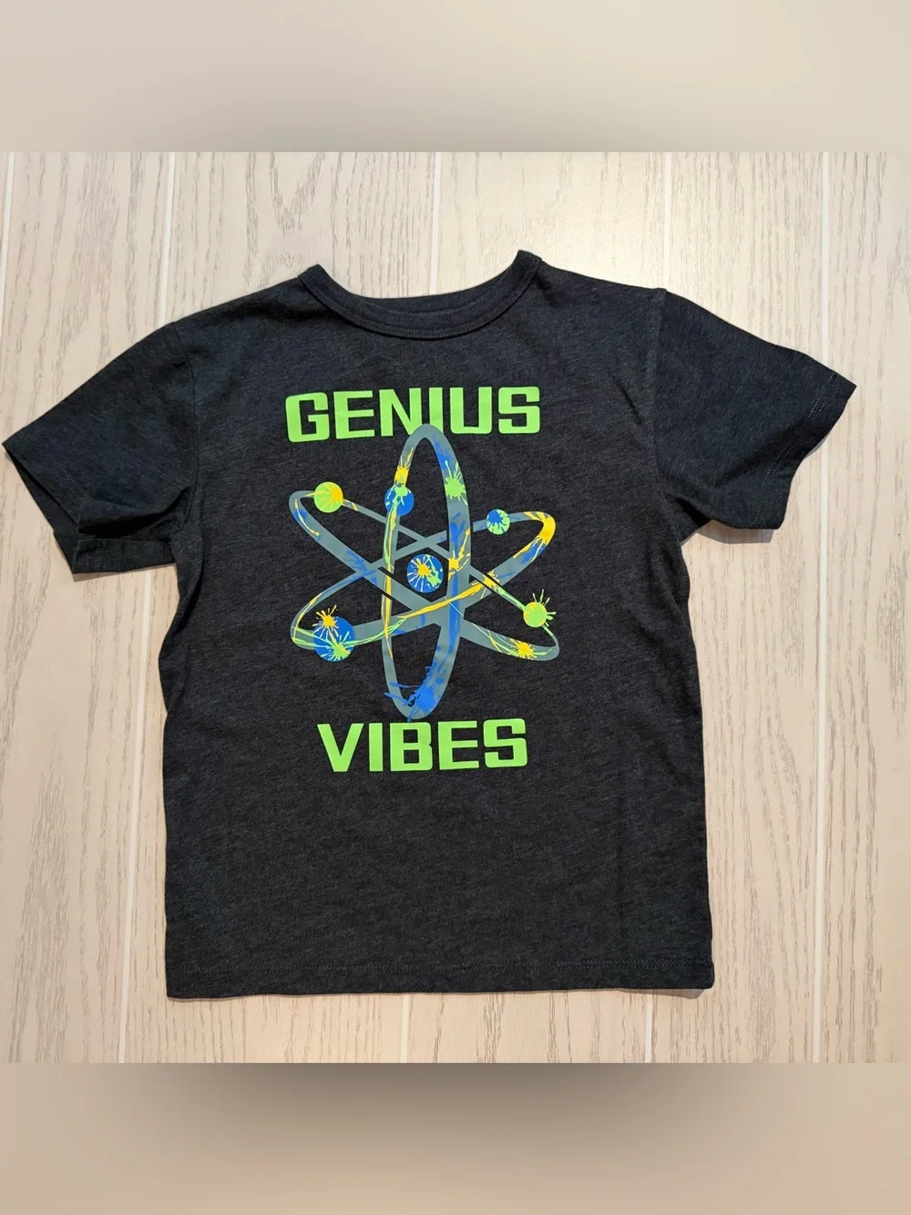 The Children’s Place Boys Size XS‎ 4 Tee Bundle Blue Gray Genius Science Shirts